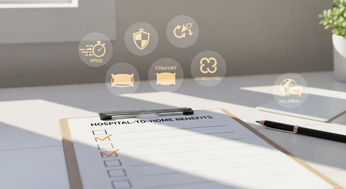 Key benefits of hospital discharge services in Sydney including faster recovery, lower readmission, and personalised care.