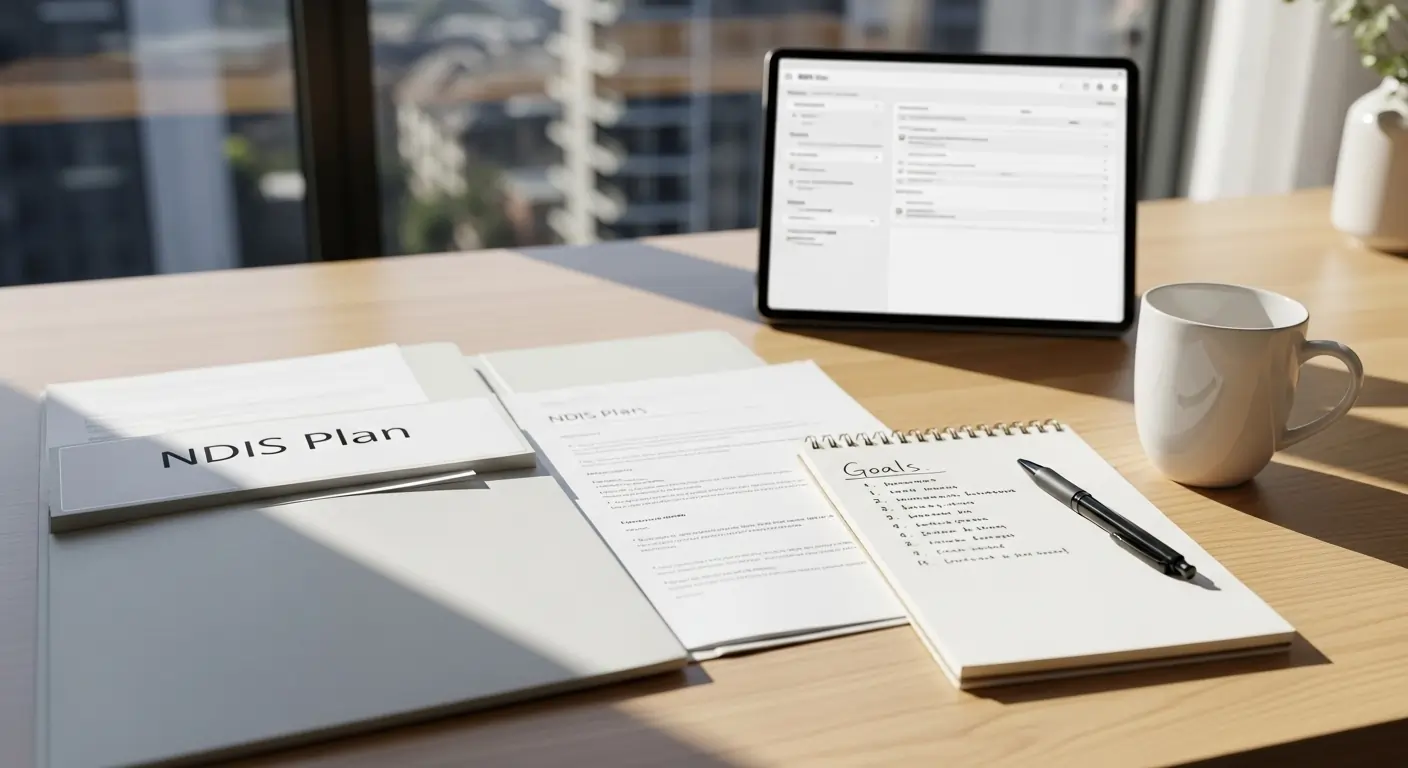 Overview of NDIS support coordination process in Sydney showing plan setup, service linking, and goal tracking. Overview of NDIS support coordination process in Sydney showing plan setup, service linking, and goal tracking.
