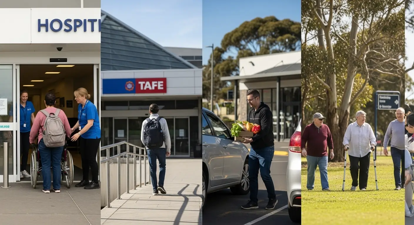 Range of NDIS transport services in Sydney including medical, education, work, and community access