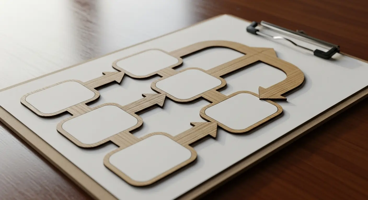 Steps for switching NDIS in-home care providers in Sydney shown through neutral objects.