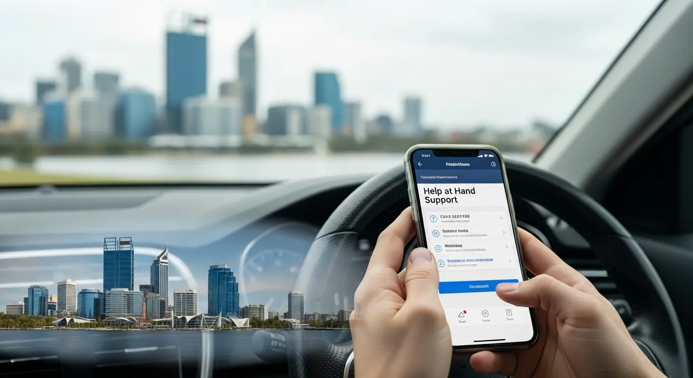 Participant booking NDIS transport in Perth through Help at Hand Support website.