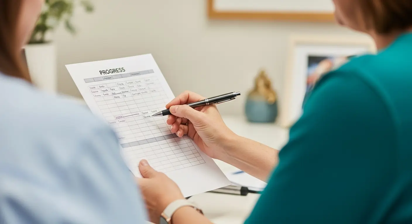 NDIS participant tracking progress with Support Coordinator in Adelaide