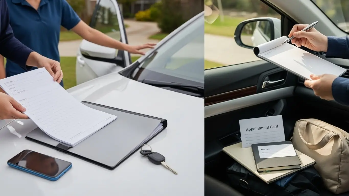 Support worker preparing NDIS transport