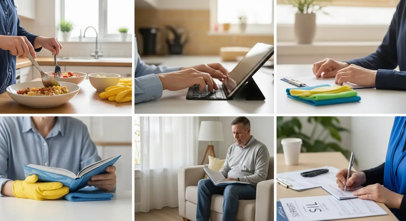 NDIS support activities including daily living, life skills, and household tasks for participants