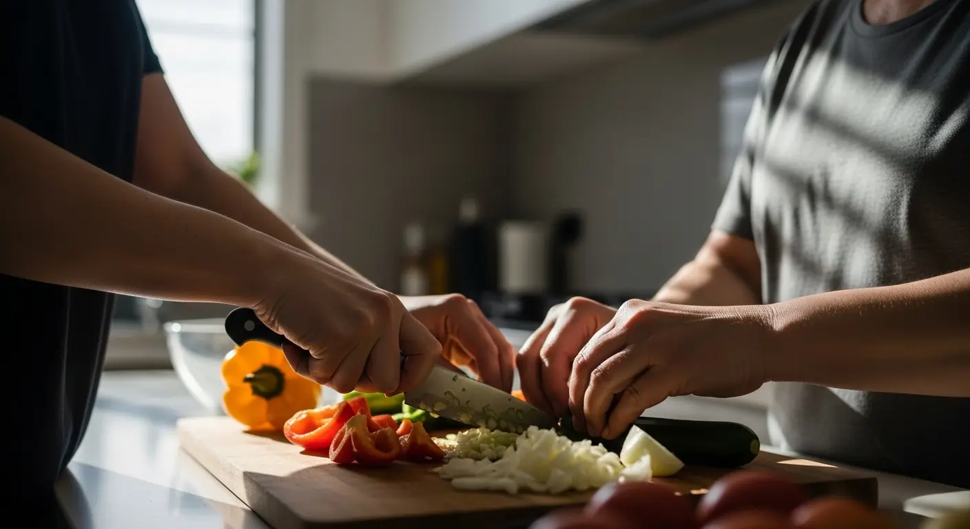 Guided meal preparation support session in Box Hill home building independent living skills