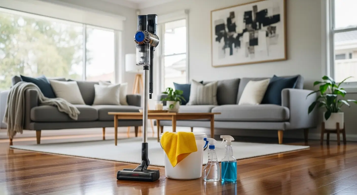 NDIS household support cleaning setup in a residential home in Pakenham VIC